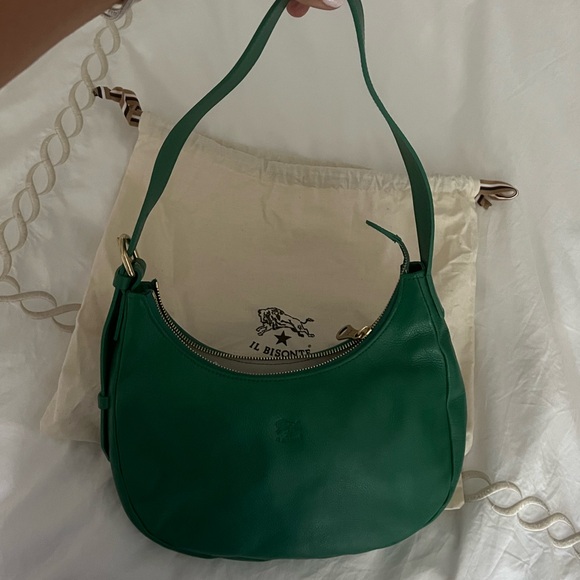 NWT Il Bisonte Belcanto Vacchetta Leather Shoulder Bag - Picture 9 of 13